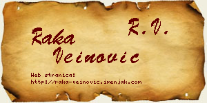 Raka Veinović vizit kartica